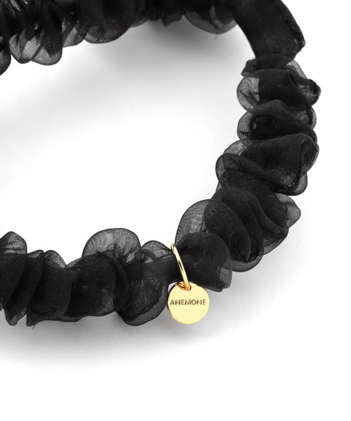 ANEMONE（アネモネ）の「オーガンジースリムシュシュ（シュシュ・レディース・ブラウン/ピンク/ブラック/ベージュ・FREE）」の5枚目の写真