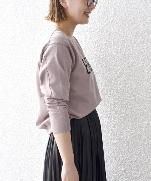 SHIPS（シップス）の「*〈手洗い可能〉ジャカードフレンチロゴニット