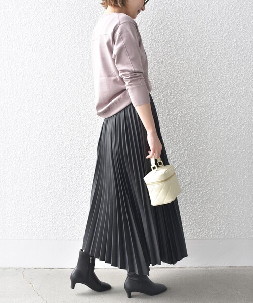 ★美品◆シップス◆ 〈手洗い可能〉ジャカードフレンチロゴニット SHIPS（シップス）の「*〈手洗い可能〉ジャカードフレンチ