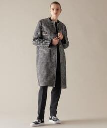 千鳥柄コート