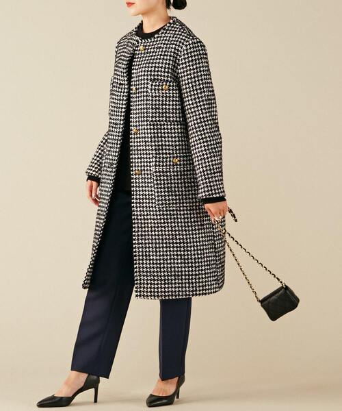 Liesse(リエス)の「千鳥柄コート(その他アウター・レディース・ホワイト/ネイビー・FREE)」の18枚目の写真