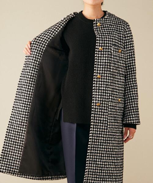 Liesse(リエス)の「千鳥柄コート(その他アウター・レディース・ホワイト/ネイビー・FREE)」の13枚目の写真