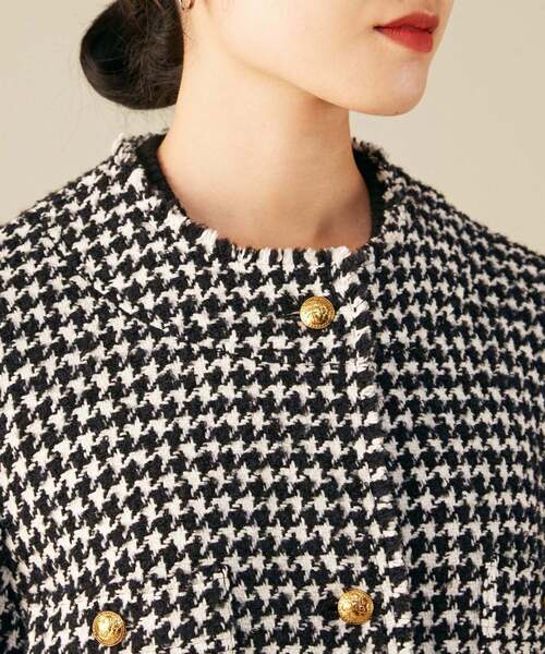 Liesse(リエス)の「千鳥柄コート(その他アウター・レディース・ホワイト/ネイビー・FREE)」の12枚目の写真