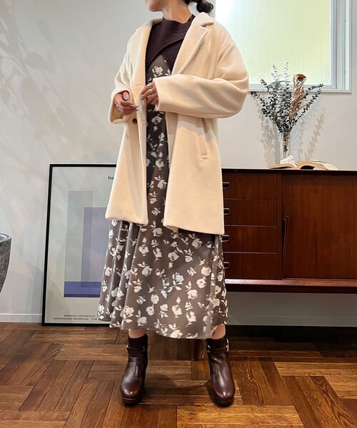 MAJESTIC LEGON（マジェスティックレゴン）の「ダブルブレストハーフコート（ダウンジャケット/コート・レディース・アイボリー/グレー/ブラック・SMALL/MEDIUM）」の7枚目の写真