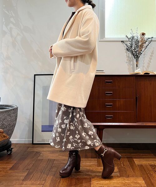 MAJESTIC LEGON（マジェスティックレゴン）の「ダブルブレストハーフコート（ダウンジャケット/コート・レディース・アイボリー/グレー/ブラック・SMALL/MEDIUM）」の10枚目の写真