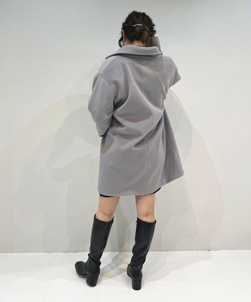 MAJESTIC LEGON（マジェスティックレゴン）の「ダブルブレストハーフコート（ダウンジャケット/コート・レディース・アイボリー/グレー/ブラック・SMALL/MEDIUM）」の19枚目の写真