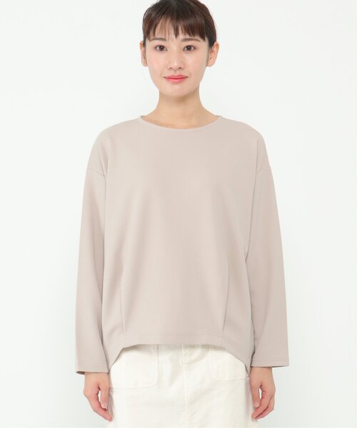 ikka(イッカ)の「カットカルゼ裾タックプルオーバー(Tシャツ/カットソー・レディース・ベージュ/レッド/ブラック・M/L)」の6枚目の写真