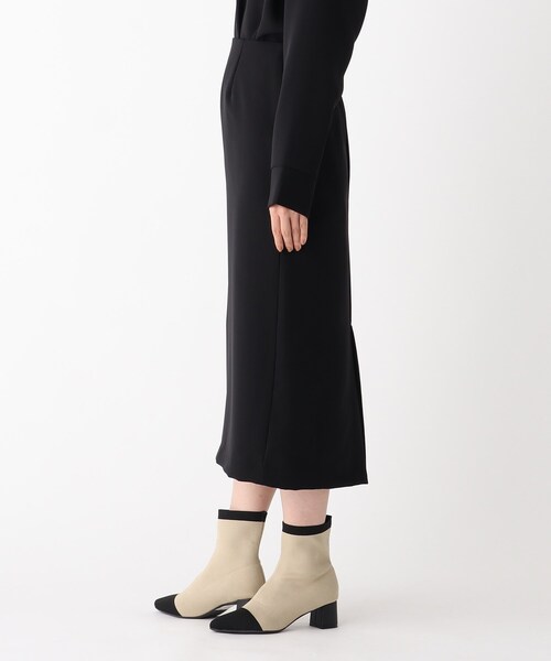 OPAQUE.CLIP（オペークドットクリップ）の「◆ダブルジョーゼット ナロースカート（スカート・レディース・ブラック/ベージュ/オフホワイト・36/38/40）」の9枚目の写真