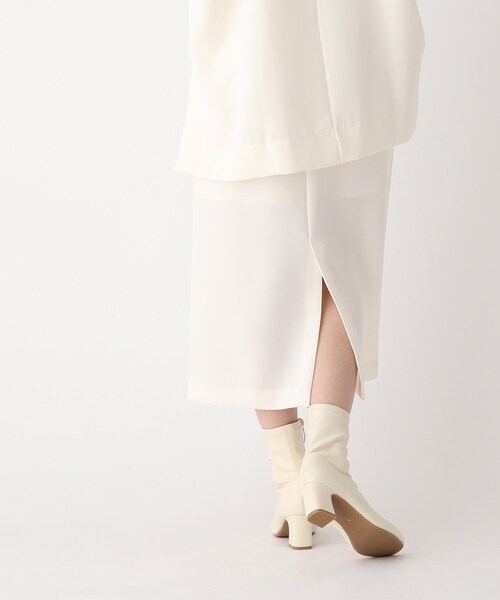 OPAQUE.CLIP（オペークドットクリップ）の「◆ダブルジョーゼット ナロースカート（スカート・レディース・ブラック/ベージュ/オフホワイト・36/38/40）」の7枚目の写真