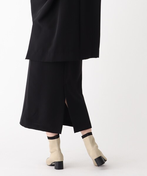 OPAQUE.CLIP（オペークドットクリップ）の「◆ダブルジョーゼット ナロースカート（スカート・レディース・ブラック/ベージュ/オフホワイト・36/38/40）」の16枚目の写真