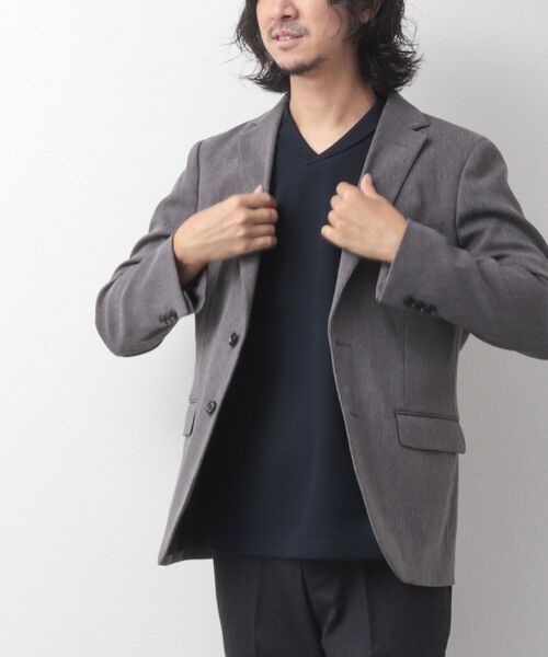 NOLLEY'S goodman（ノーリーズグッドマン）の「ショールカラー 長袖カットソー Tシャツ（Tシャツ/カットソー・メンズ・ネイビー/ブラック・S/M/L）」の12枚目の写真