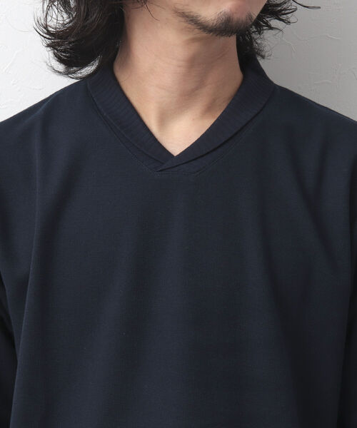 NOLLEY'S goodman（ノーリーズグッドマン）の「ショールカラー 長袖カットソー Tシャツ（Tシャツ/カットソー・メンズ・ネイビー/ブラック・S/M/L）」の11枚目の写真