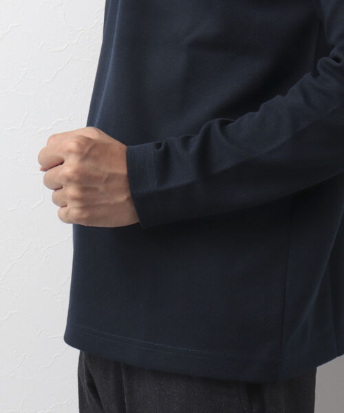NOLLEY'S goodman（ノーリーズグッドマン）の「ショールカラー 長袖カットソー Tシャツ（Tシャツ/カットソー・メンズ・ネイビー/ブラック・S/M/L）」の7枚目の写真
