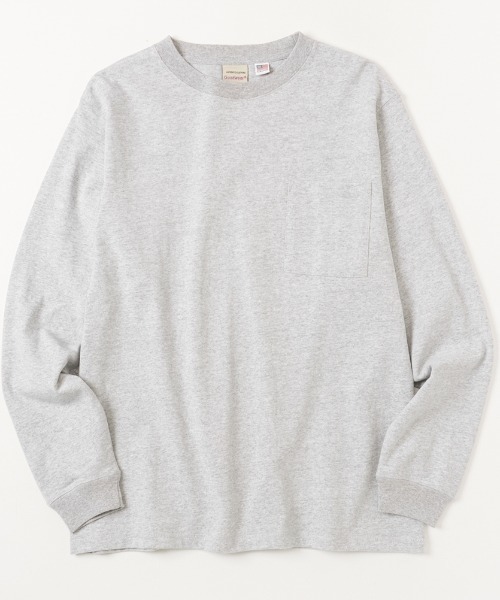 Goodwear(グッドウェア)の「GOODWEAR 胸ポケット付き ロングスリーブTシャツ(Tシャツ/カットソー・メンズ・ブラック/ホワイト/グレー・M/L)」の4枚目の写真