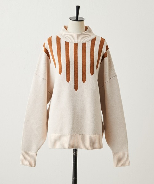 セール】【SUM1 STYLE（スミスタイル）】ラインニット（ニット