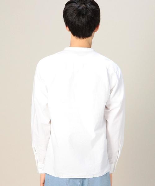 BEAUTY&YOUTH UNITED ARROWS（ビューティーアンドユースユナイテッドアローズ）の「BY シアサッカー バンドカラーシャツ◆（シャツ/ブラウス・メンズ・オフホワイト/ナチュラル/ネイビー・MEDIUM/LARGE/SMALL/X-SMALL/X-LARGE）」の8枚目の写真