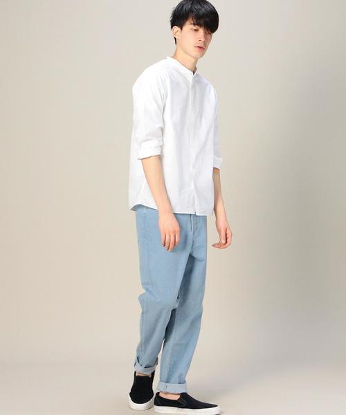 BEAUTY&YOUTH UNITED ARROWS（ビューティーアンドユースユナイテッドアローズ）の「BY シアサッカー バンドカラーシャツ◆（シャツ/ブラウス・メンズ・オフホワイト/ナチュラル/ネイビー・MEDIUM/LARGE/SMALL/X-SMALL/X-LARGE）」の11枚目の写真