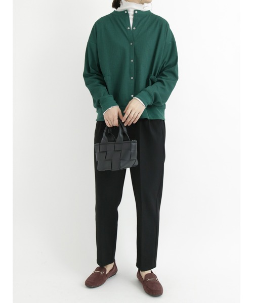 Samansa Mos2 blue（サマンサモスモスブルー）の「◎カットリブカーディガン（カーディガン/ボレロ・レディース・ネイビー/グリーン/ブラック・ﾌﾘ-）」の11枚目の写真