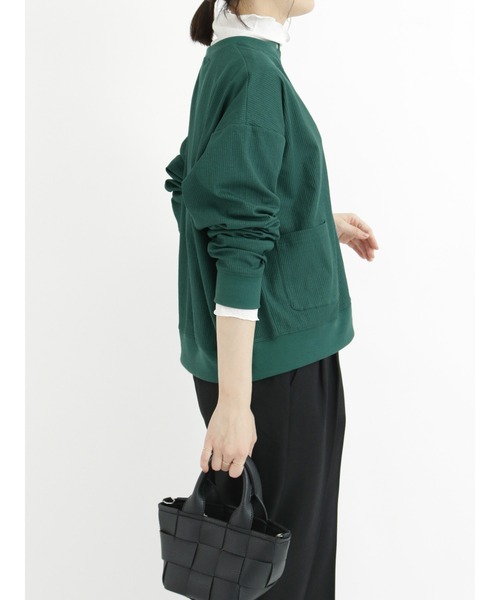 Samansa Mos2 blue（サマンサモスモスブルー）の「◎カットリブカーディガン（カーディガン/ボレロ・レディース・ネイビー/グリーン/ブラック・ﾌﾘ-）」の15枚目の写真