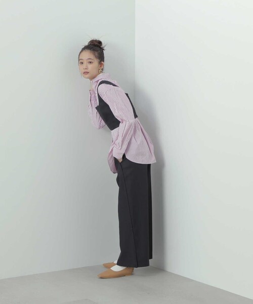 N.（N. Natural Beauty Basic）（エヌエヌナチュラルビューティーベーシック）の「◆バックシャーリングビスチェ（ベスト・レディース・ブラック/チェック・MEDIUM）」の16枚目の写真