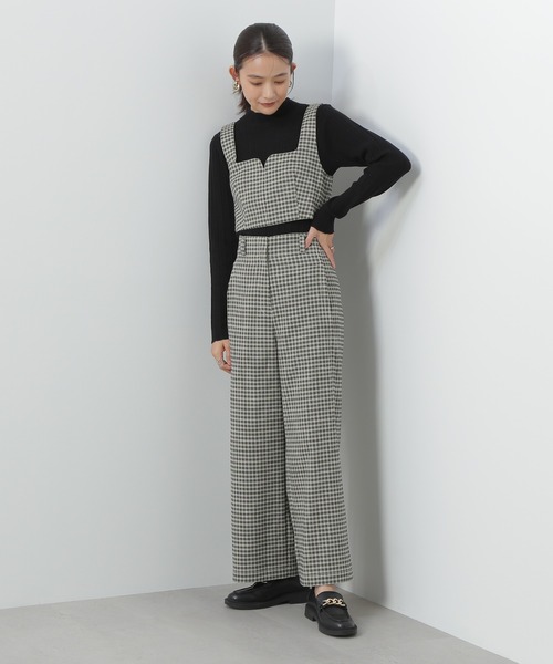 N.（N. Natural Beauty Basic）（エヌエヌナチュラルビューティーベーシック）の「◆バックシャーリングビスチェ（ベスト・レディース・ブラック/チェック・MEDIUM）」の6枚目の写真