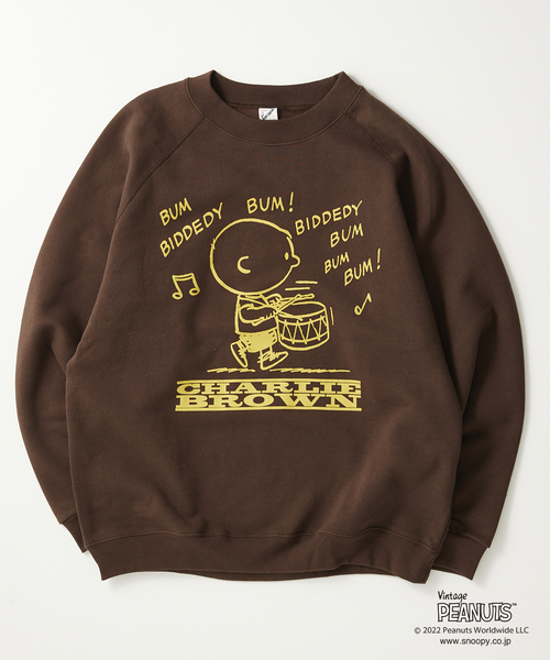 PEANUTS×SPORTS WEAR by relume】別注 カラークルーネックスウェット
