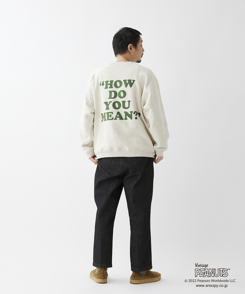 PEANUTS×SPORTS WEAR by relume】別注 カラークルーネック