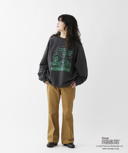 PEANUTS×SPORTS WEAR by relume】別注 カラークルーネックスウェット