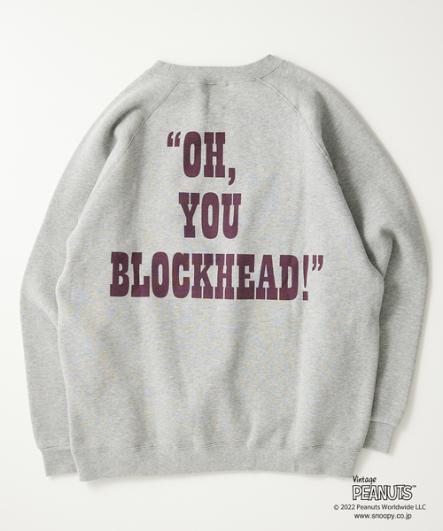 PEANUTS（ピーナッツ）の「【PEANUTS×SPORTS WEAR by relume】別注 カラークルーネックスウェット（スウェット・メンズ・チャコールグレー/ブラック/アイボリー/ブラウン/ネイビー・MEDIUM/LARGE/X-LARGE）」の16枚目の写真