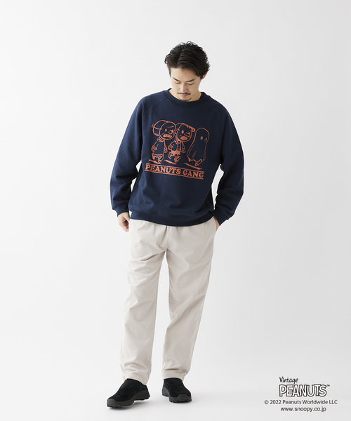 PEANUTS×SPORTS WEAR by relume】別注 カラークルーネックスウェット