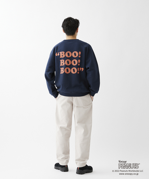 PEANUTS×SPORTS WEAR by relume】別注 カラークルーネックスウェット