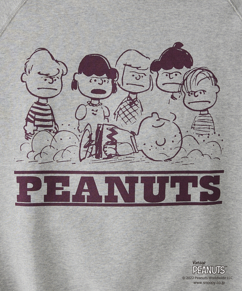 PEANUTS×SPORTS WEAR by relume】別注 カラークルーネックスウェット