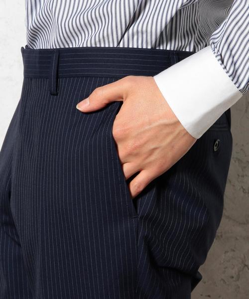 green label relaxing（グリーンレーベルリラクシング）の「[カノニコ] CN BNK/ST SLIM NP パンツ　itafab01 itafab11（スーツパンツ・メンズ・ベージュ/ネイビー・76ｃｍ/80ｃｍ/84ｃｍ/88ｃｍ/72cm）」の10枚目の写真