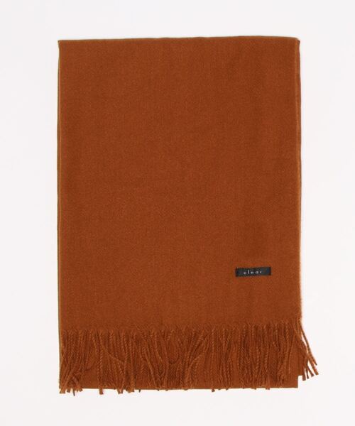 clear（クリア）の「無地ストール/マフラー（ストール/ショール・レディース・ベージュ/レッド/ブラウン/アイボリー/ピンク/マスタード/ブラック/チャコールグレー/オレンジ/ブルー・F）」の5枚目の写真