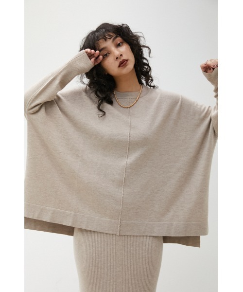 セール】バックラインニットポンチョⅡ（ニット/セーター）｜crie