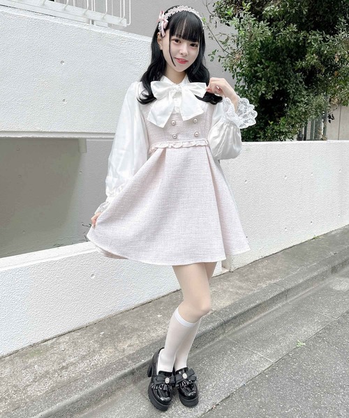 ROJITA ダブルリボンツイードワンピース ダブルリボンツイードワンピース | Rlab store
