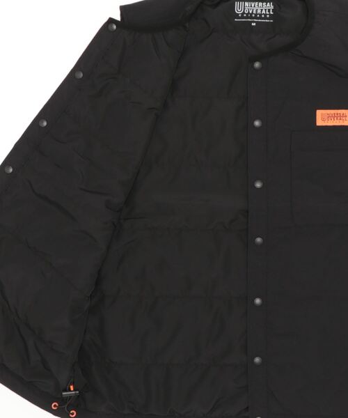 UNIVERSAL OVERALL（ユニバーサルオーバーオール）の「《UNIVERSAL OVERALL》INSULATION BEST（ダウンベスト・レディース・ブラック・LARGE/X-LARGE/MEDIUM）」の3枚目の写真