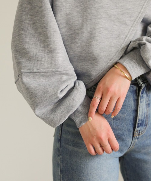 select MOCA（セレクトモカ）の「カシュクールプルオーバー（スウェット・レディース・グレー/ブラック/アイボリー・FREE）」の12枚目の写真