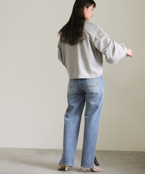 select MOCA（セレクトモカ）の「カシュクールプルオーバー（スウェット・レディース・グレー/ブラック/アイボリー・FREE）」の13枚目の写真