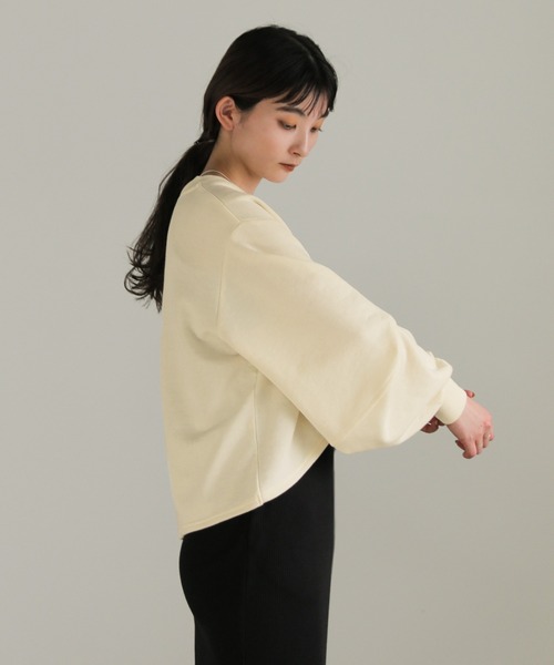 select MOCA（セレクトモカ）の「カシュクールプルオーバー（スウェット・レディース・グレー/ブラック/アイボリー・FREE）」の18枚目の写真