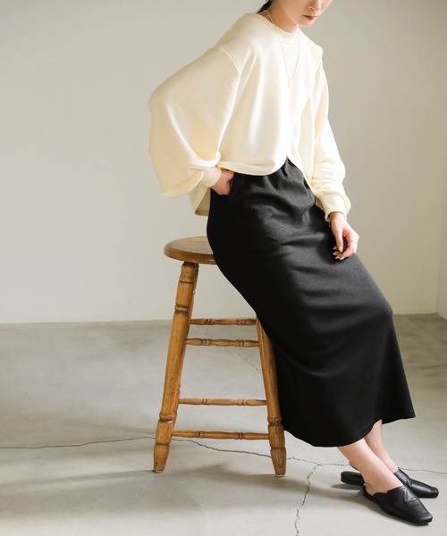 select MOCA（セレクトモカ）の「カシュクールプルオーバー（スウェット・レディース・グレー/ブラック/アイボリー・FREE）」の15枚目の写真