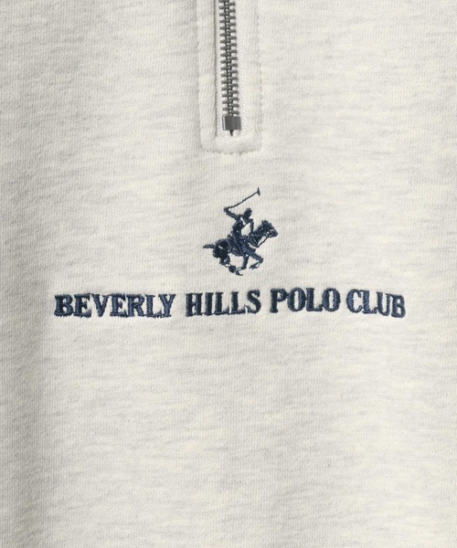 BEVERLY HILLS POLO CLUB(ビバリーヒルズポロクラブ)の「BEVERLY HILLS POLO CLUB/ビバリーヒルズポロクラブ オーバーサイズ ロゴ ワンポイント刺繍 ハーフジップ スウェット トレーナー(スウェット・メンズ・ホワイト/ネイビー/グリーン/マスタード/オートミール/スミクロ・LL/M/L)」の19枚目の写真