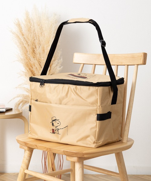 salle de bal（サルデバル）の「PEANUTS / ピーナッツ Snoopy スヌーピー クーラーバッグ L 保温バッグ　保冷バッグ 20L  Snoopy cooler L FRH（トートバッグ・レディース・ベージュ/ホワイト/ブラック・L）」の9枚目の写真
