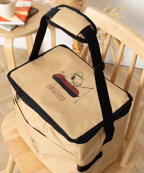 salle de bal（サルデバル）の「PEANUTS / ピーナッツ Snoopy スヌーピー クーラーバッグ L 保温バッグ　保冷バッグ 20L  Snoopy cooler L FRH（トートバッグ・レディース・ベージュ/ホワイト/ブラック・L）」の14枚目の写真