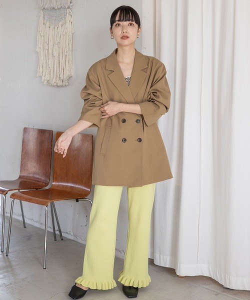 LOWRYS FARM(ローリーズファーム)の「スソフリルリブパンツ 189109(その他パンツ・レディース・イエロー/アイボリー/ブラック・FREE)」の15枚目の写真