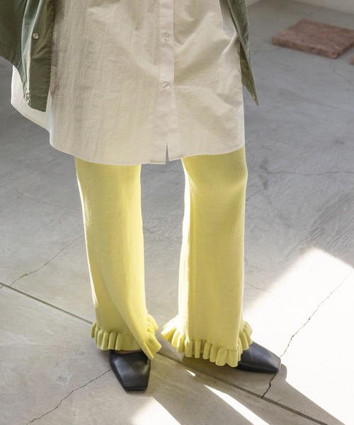 LOWRYS FARM(ローリーズファーム)の「スソフリルリブパンツ 189109(その他パンツ・レディース・イエロー/アイボリー/ブラック・FREE)」の17枚目の写真