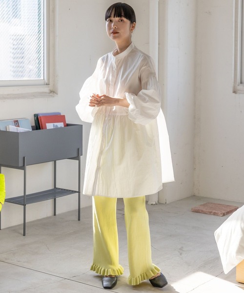 LOWRYS FARM(ローリーズファーム)の「スソフリルリブパンツ 189109(その他パンツ・レディース・イエロー/アイボリー/ブラック・FREE)」の19枚目の写真