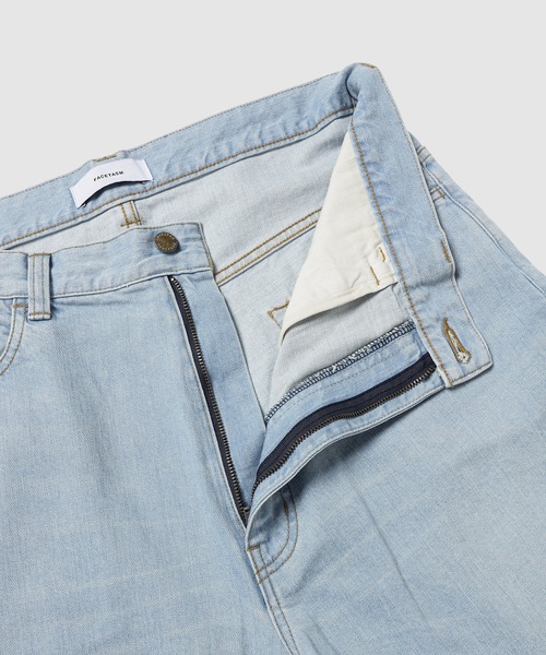 FACETASM（ファセッタズム）の「PATCHWORK BIG DENIM PANTS（デニムパンツ・メンズ・インディゴブルー・3/4）」の3枚目の写真
