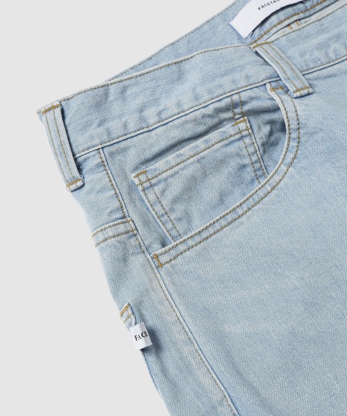 FACETASM（ファセッタズム）の「PATCHWORK BIG DENIM PANTS（デニムパンツ・メンズ・インディゴブルー・3/4）」の4枚目の写真