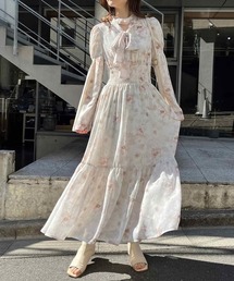 one after another NICE CLAUP | 【ボウタイ取り外し可能】レディロングワンピース 2023SS(ワンピース)